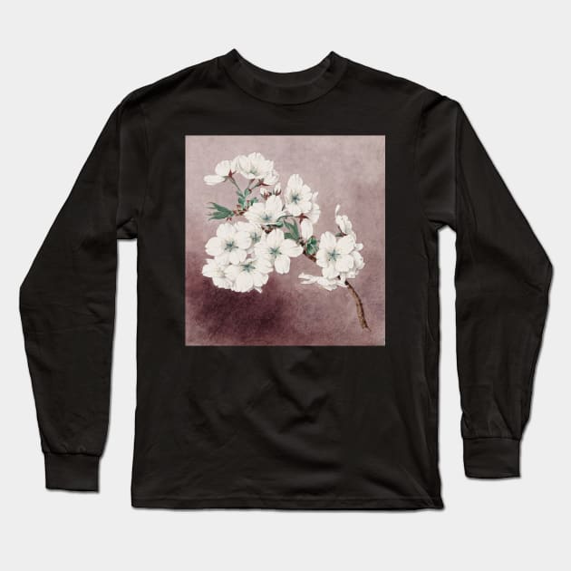 A branch of cherry blossoms flowers - Nature Inspired Long Sleeve T-Shirt by JDVNart